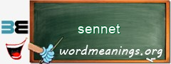 WordMeaning blackboard for sennet